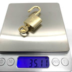LOUIS VUITTON PadLock Lock & Key Brass Gold Authentic Number random JP Used