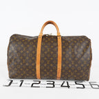 Louis Vuitton Keepall 55 Monogram Canvas Brown Duffle Bag M41424 08E073630002