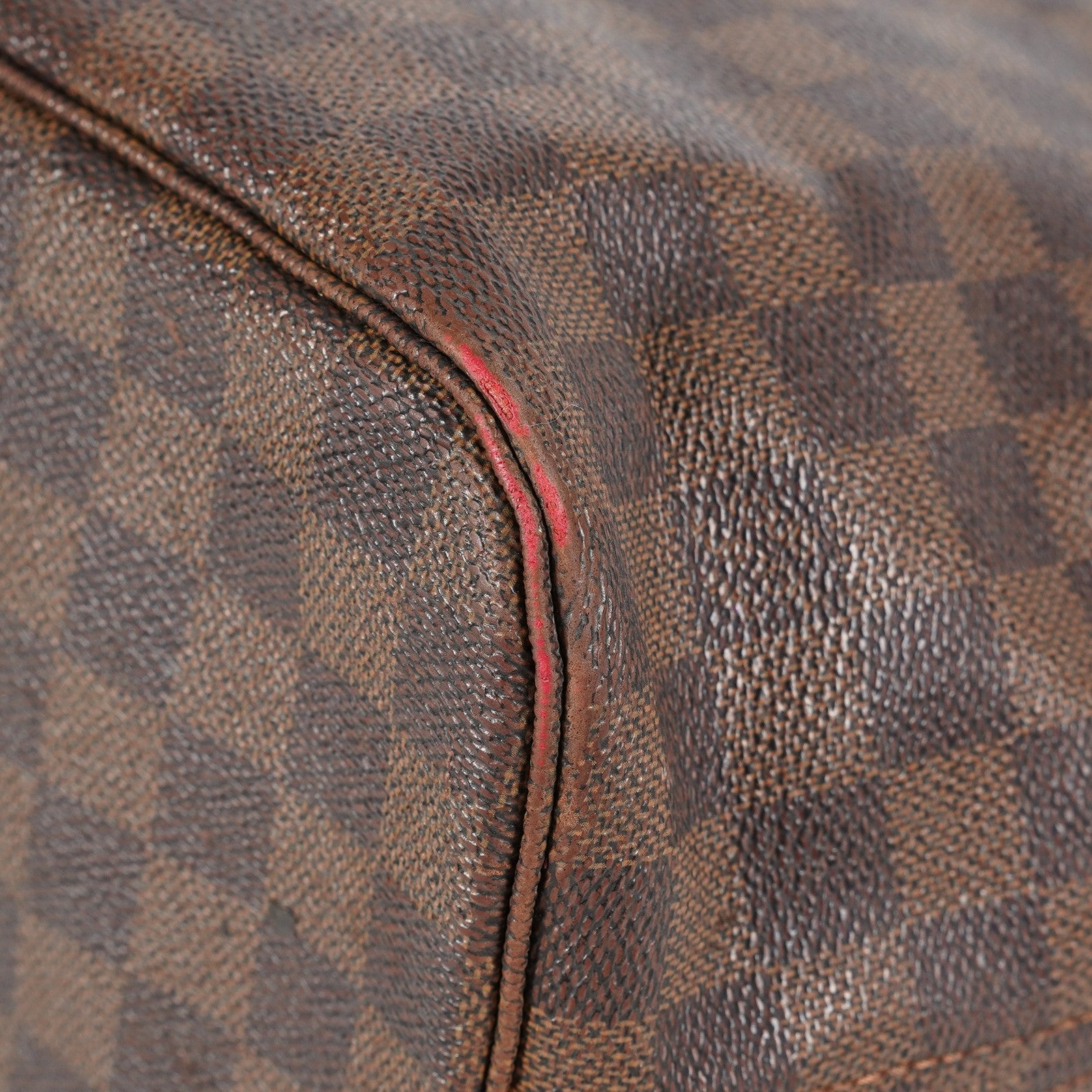Louis Vuitton N51105 Damier Ebene Neverfull MM Tote Bag Brown Used 07E064730027