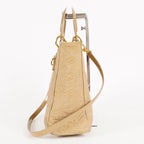Christian Dior Vintage Lady Bag Cannage Quilt Nylon Medium beige 02A083946805