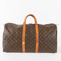 Authentic Louis Vuitton Monogram Keepall 55 Travel Bag M41424 02A194232811
