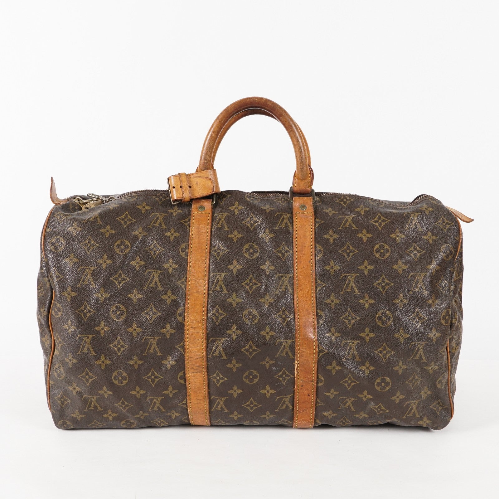 LOUIS VUITTON Keepall 50 Monogram Boston Bag Brown vintage M41426 01E143520022
