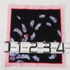 Hermes Carre 45 100% Cotton Napkin, Black with Blue, 03E13825017