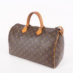 Louis Vuitton Speedy 40 M41522 Monogram Canvas Boston Handbag Brown 07A115148005