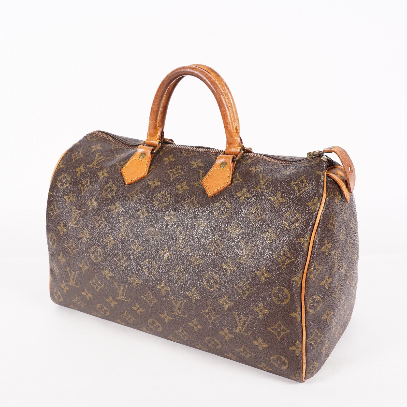 Louis Vuitton Speedy 40 M41522 Monogram Canvas Boston Handbag Brown 07A115148005