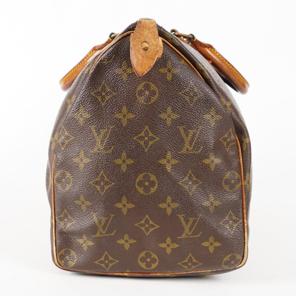 Authentic Louis Vuitton Monogram Speedy 35 M41524 Handbag 01E054950021