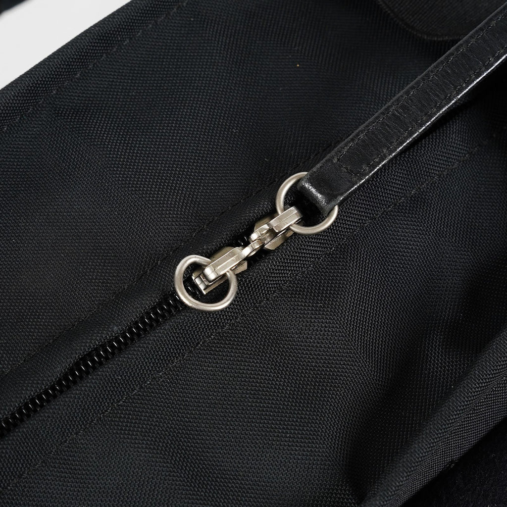 CHANEL Sports Line Boston Bag 40cm Black Canvas Used Vintage Duffle 07E186930027