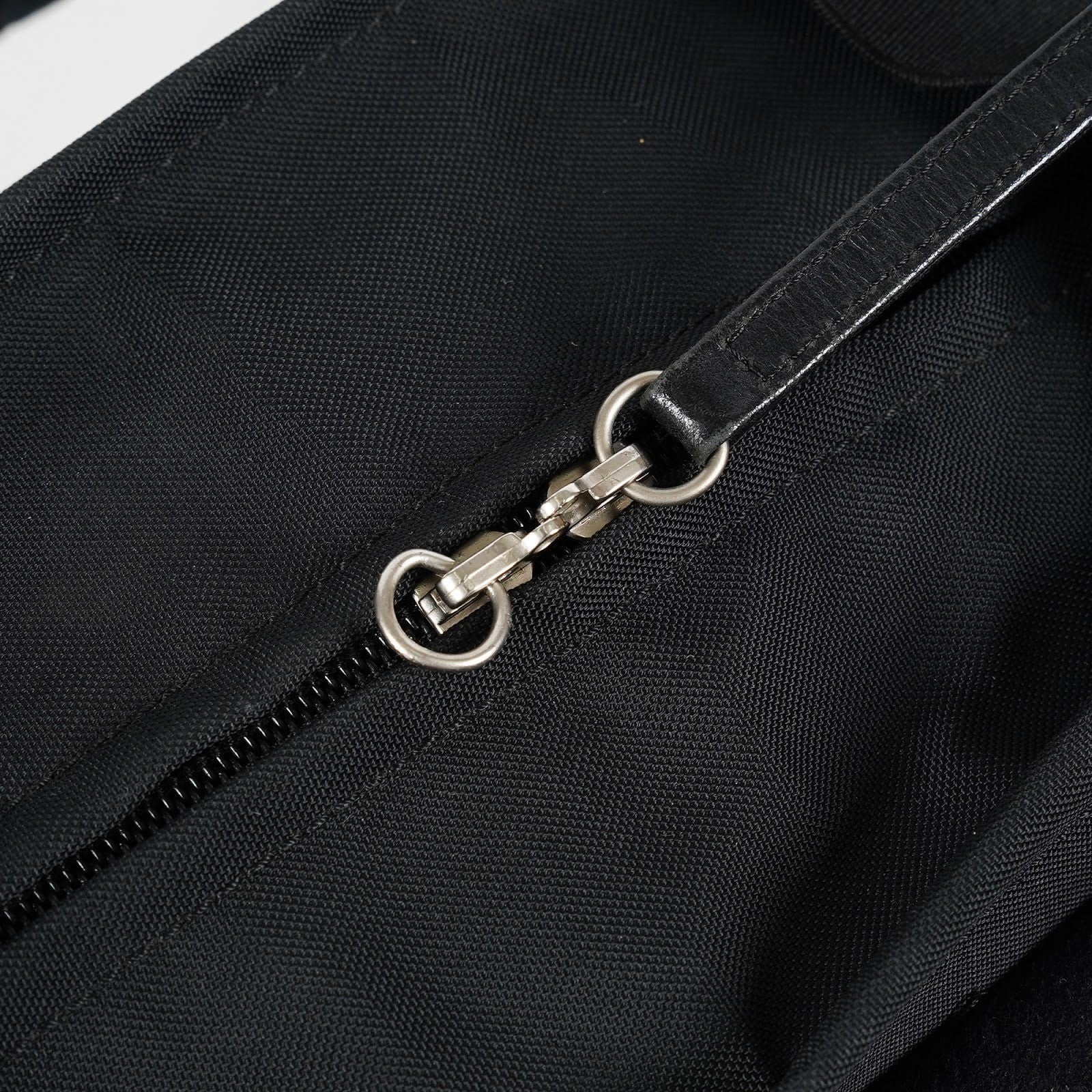 CHANEL Sports Line Boston Bag 40cm Black Canvas Used Vintage Duffle 07E186930027