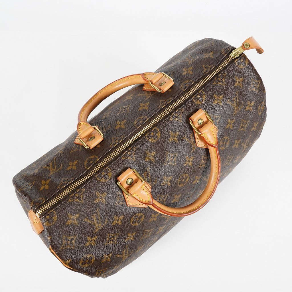 Louis Vuitton Speedy 35 Monogram Brown Canvas Handbag Used M41524 07A266864031