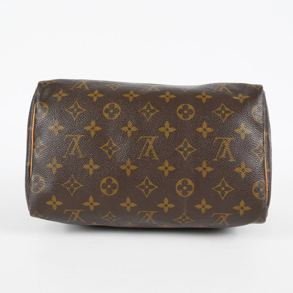 Louis Vuitton Monogram Speedy 25 Handbag M41528 Brown Vintage Used 07E037150029