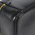 Chanel Caviar Skin CC Vanity Bag Black Leather Used Vintage 07E046490027