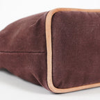 Hermes Bolide Pouch 25 MM Brown Cotton Canvas Cosmetic Pouch Used 07E25781009