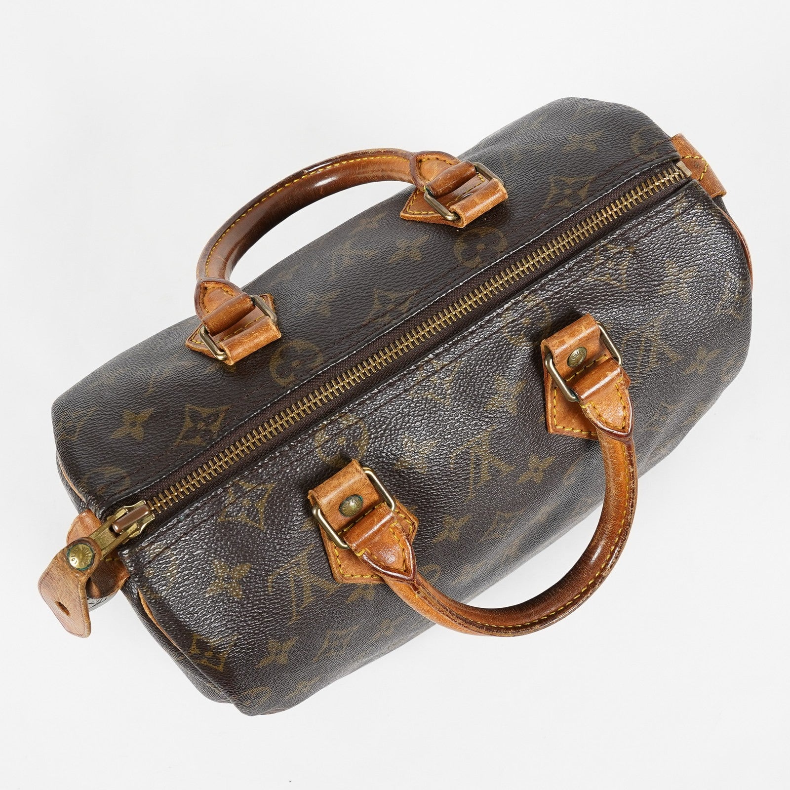 Louis Vuitton Speedy 25 M41528 Monogram Brown Boston Hand Bag Used 07E166270015