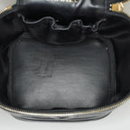 Chanel Caviar Skin Vanity Bag Top Handle 19cm Black Gold HW CC Used 08E066380006