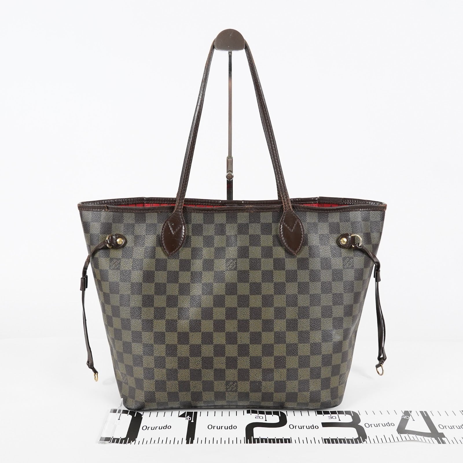 Louis Vuitton Neverfull MM N51105 Damier Ebene Brown Tote Bag Used 07E133960027