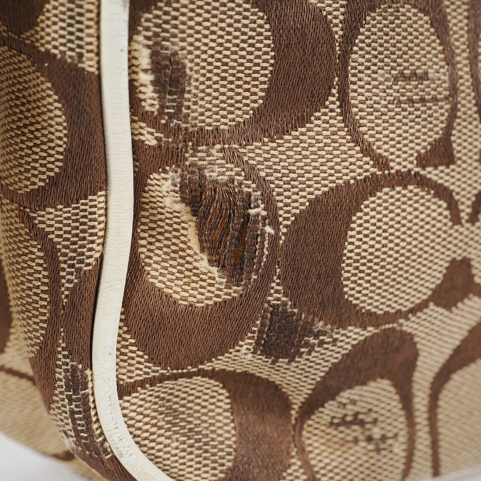 Authentic Coach Signature Mini Field Shoulder Bag Crossbody Canvas x Leather 77