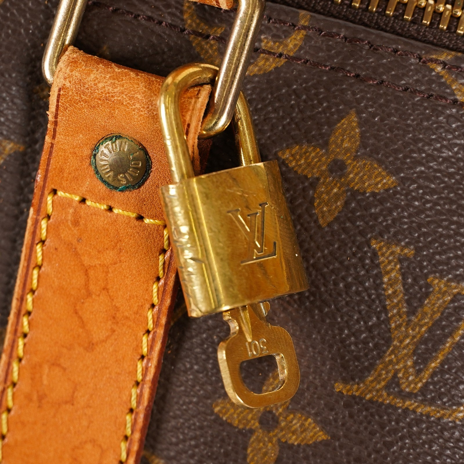 LOUIS VUITTON Keepall 50 M41426 Monogram Boston Bag Brown vintage 03T125800006