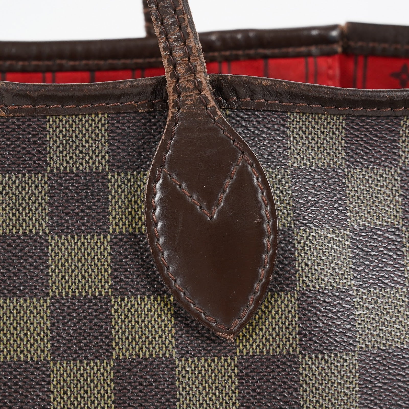 Louis Vuitton Neverfull MM N51105 Damier Ebene Brown Tote Bag Used 07E133960027