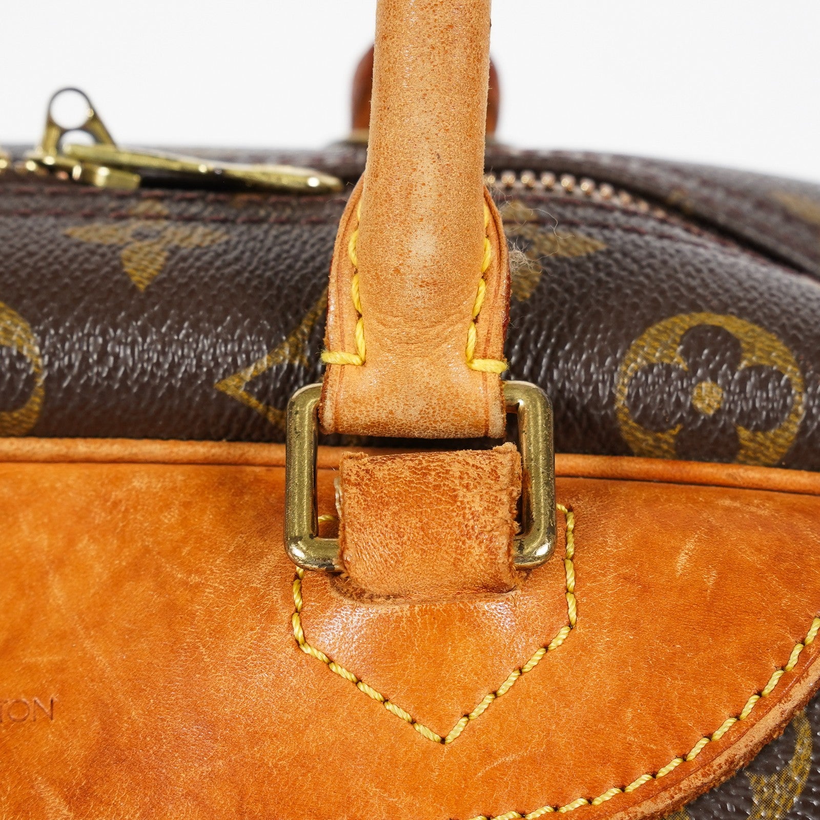 Louis Vuitton Deauville M47270 Monogram Canvas Brown Handbag Used 08E081980002