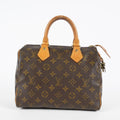 Louis Vuitton Monogram Speedy 25 Handbag M41528 Brown Vintage Used 07E037150029