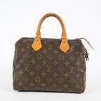 Louis Vuitton Monogram Speedy 25 Handbag M41528 Brown Vintage Used 07E037150029