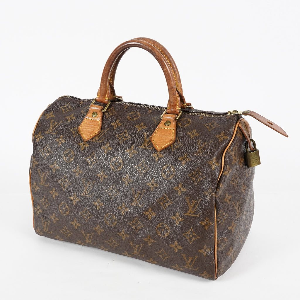 Louis Vuitton Speedy 30 M41526 Monogram Brown Canvas Handbag Used 08A124747603