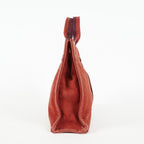 Hermes Fourre-Tout TPM Red Canvas Tote Bag Used Vintage Auth 09E06385011