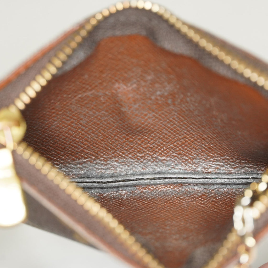 Louis Vuitton Pochette Cles M62650 Monogram Brown Key Pouch Used 08E191155012