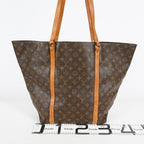Louis Vuitton Sac Shopping Monogram Tote Brown Used vintage M51108 08M392492617