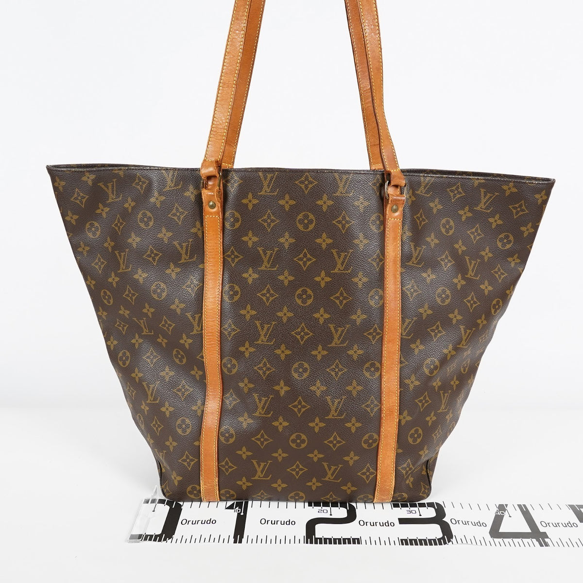 Louis Vuitton Sac Shopping Monogram Tote Brown Used vintage M51108 08M392492617