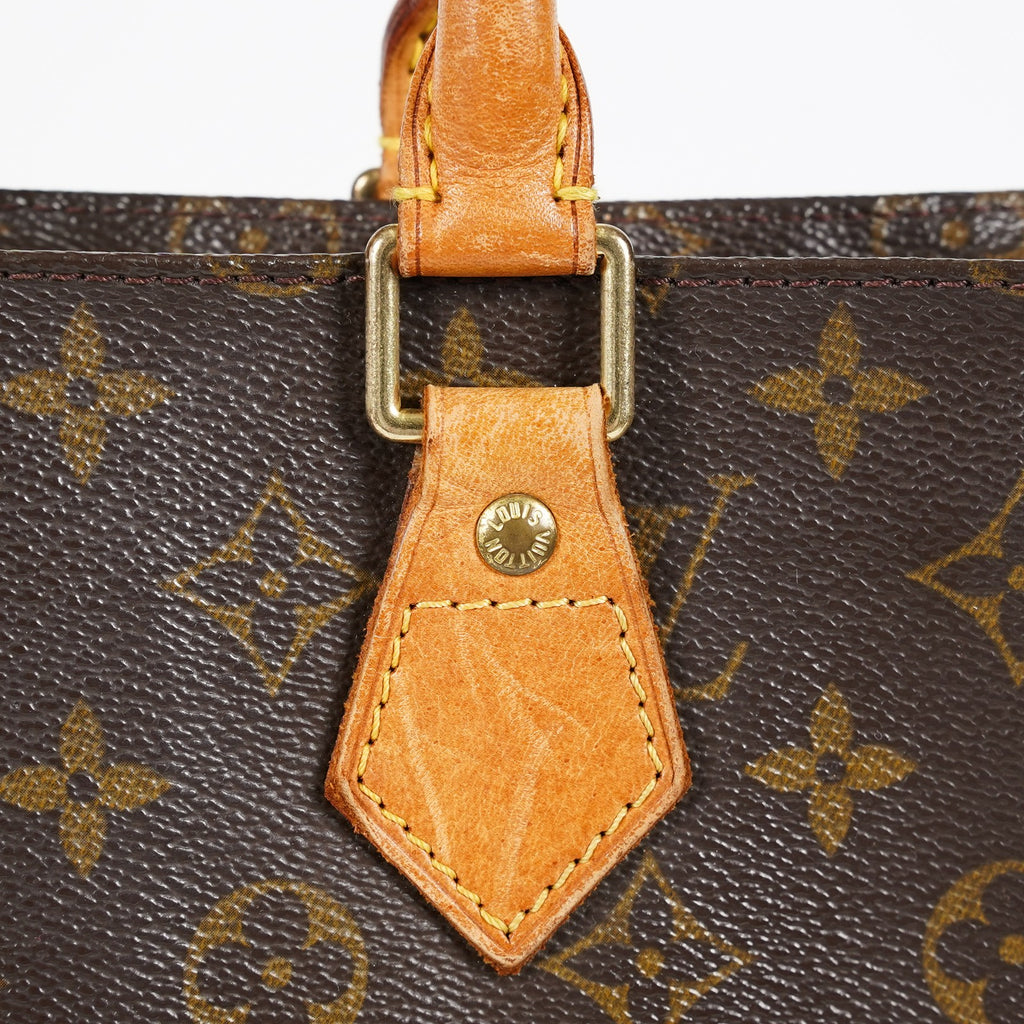 Louis Vuitton Sac Plat M51140 Monogram Brown Tote Bag Used Vintage 07E052310019