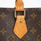 Louis Vuitton Sac Plat M51140 Monogram Brown Tote Bag Used Vintage 07E052310019
