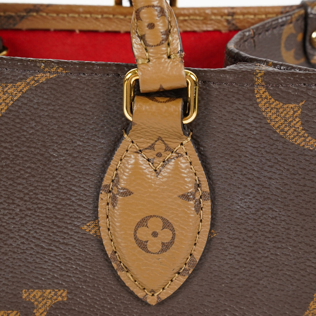 Louis Vuitton OnTheGo PM Monogram Reverse Canvas Tote M46373 Brown 07E0920130030