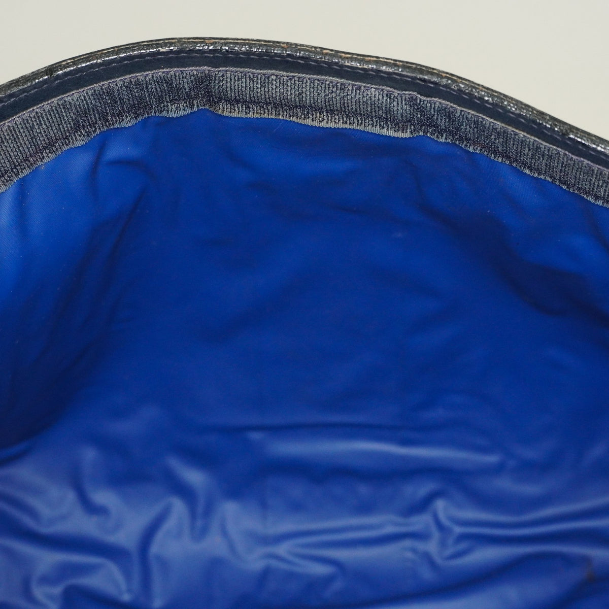 Gucci Clutch Bag Navy GG Canvas Leather Used Pouch Second Bag 09M441019708