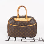 Louis Vuitton Monogram Deauville M47270 Hand Bag Brown Used 07E262750001