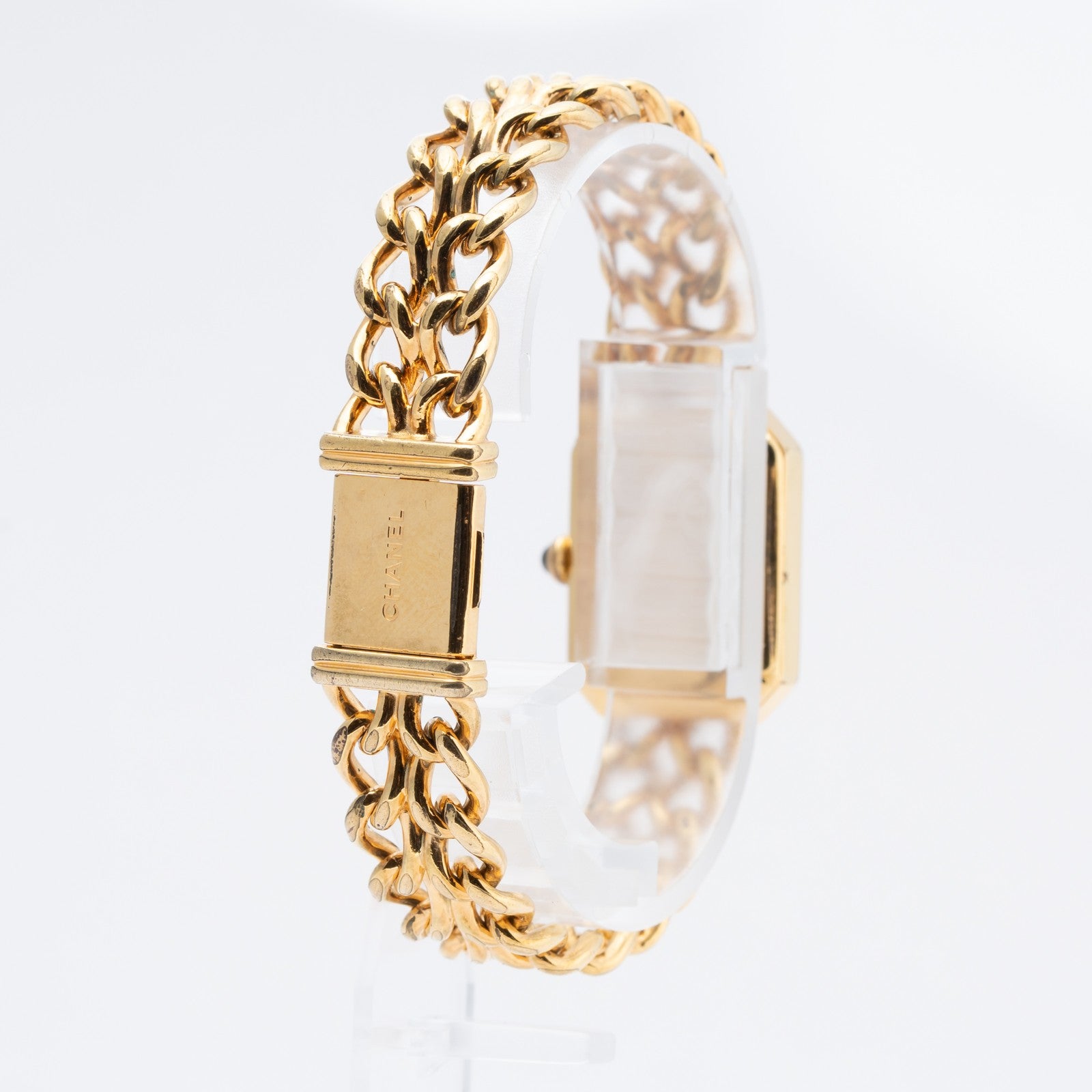 CHANEL Première Quartz Ladies Watch Gold × Black Chain Black 04E019020007