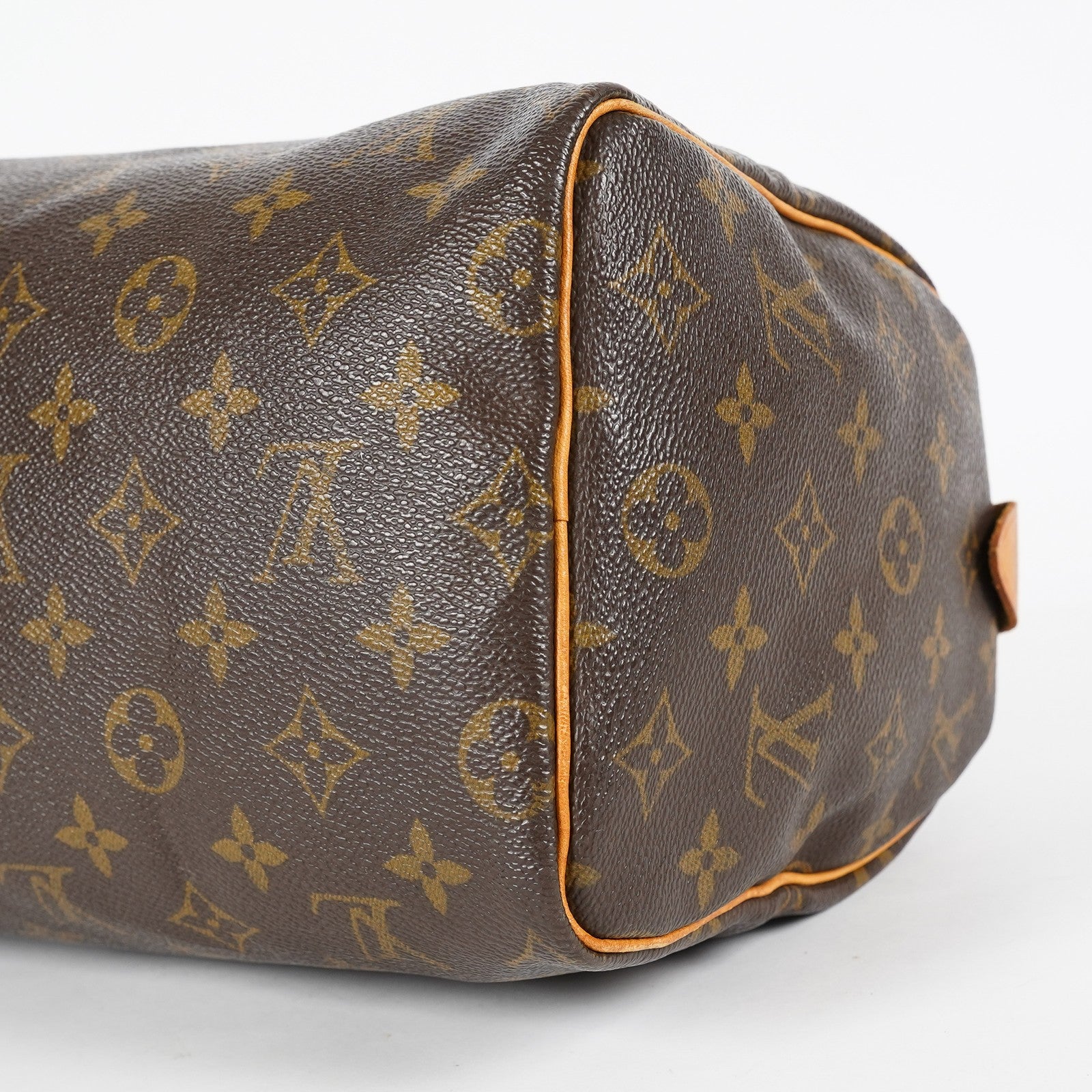 Louis Vuitton Monogram Speedy 25 Handbag M41528 Brown Vintage Used 07E037150029