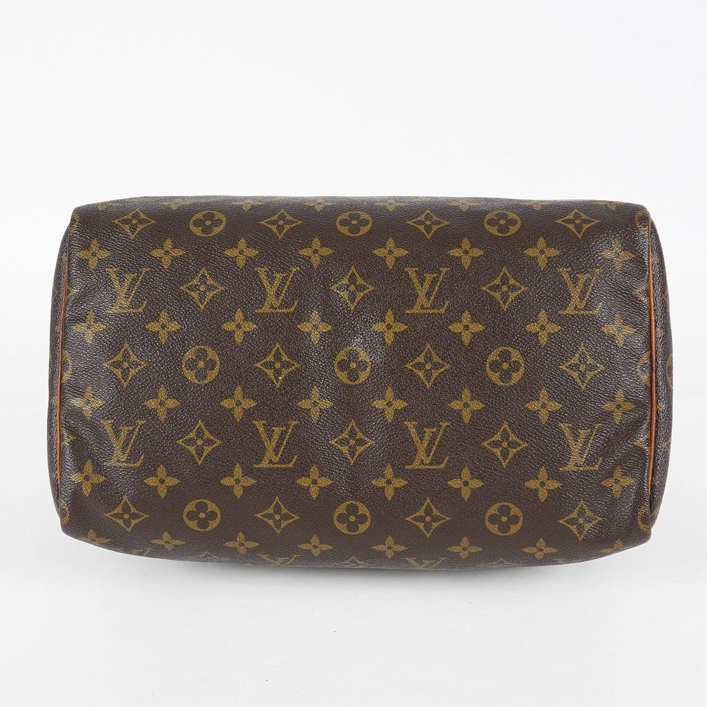 Louis Vuitton Monogram Speedy 30 Boston Handbag Brown Canvas M41526 07E124070030