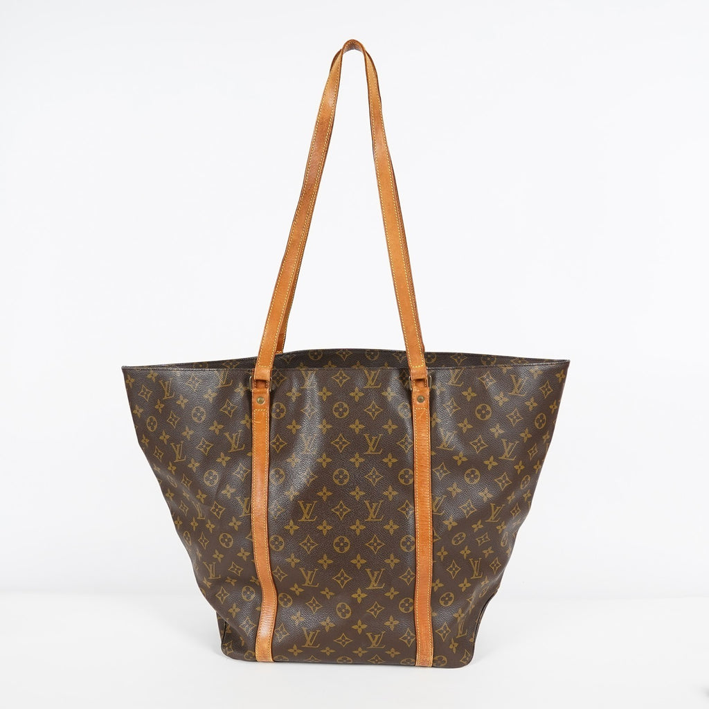 Louis Vuitton Sac Shopping Monogram Tote Brown Used vintage M51108 08M392492617