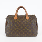 Louis Vuitton Monogram Speedy 30 Hand Bag M41526 Brown Vintage Used 07P034273507