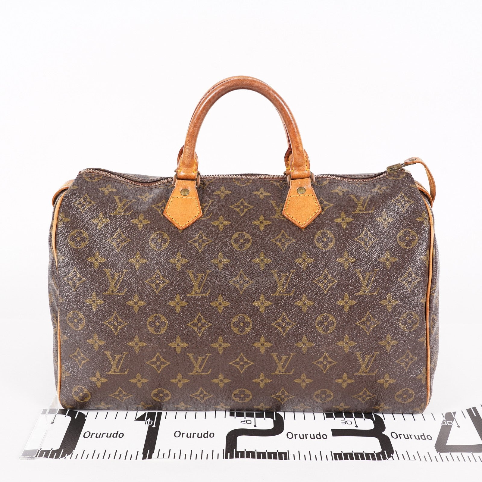Louis Vuitton Speedy 40 M41522 Monogram Canvas Boston Handbag Brown 07A115148005