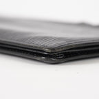 Louis Vuitton LV Long Wallet Portefeuille Brazza M63382 Black Epi Auth XY214