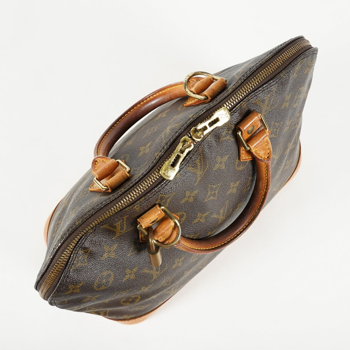 Louis Vuitton Alma PM M51130 Monogram Canvas Brown Used Handbag 09E112530011