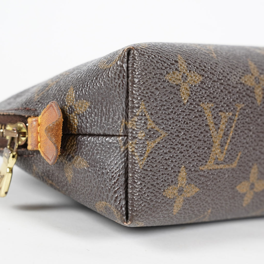 Louis Vuitton M47515 Pochette Cosmetique Monogram Brown Canvas Used 08A07715003