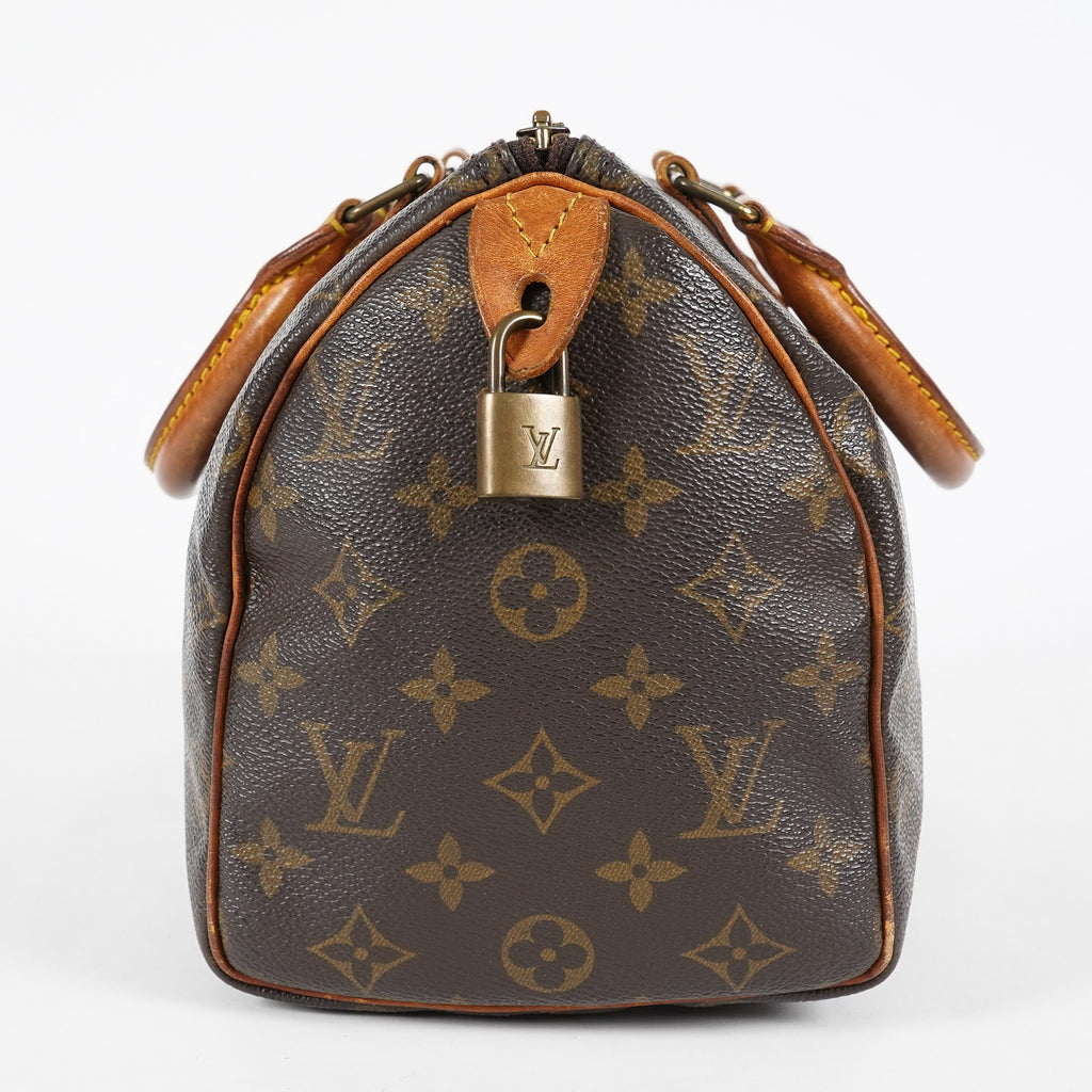 Louis Vuitton Speedy 25 M41528 Monogram Brown Boston Hand Bag Used 07E216490015