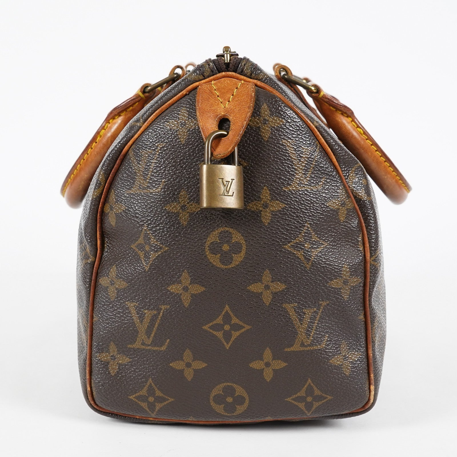Louis Vuitton Speedy 25 M41528 Monogram Brown Boston Hand Bag Used 07E216490015