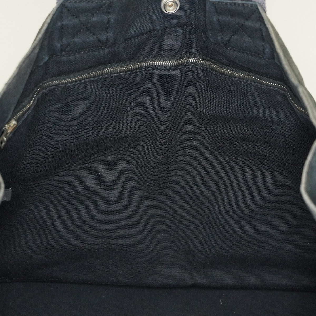 Hermes Fourre-Tout MM Black Canvas Used Tote Shoulder Bag 09M37793108
