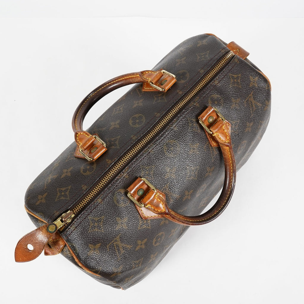 Louis Vuitton Speedy 30 Monogram Brown Handbag M41526 Used Vintage 07E245170012