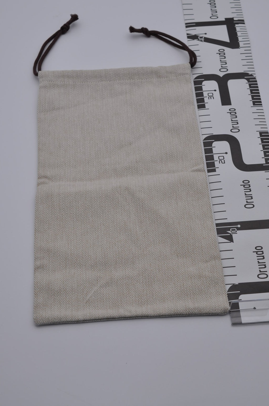 Hermes Dust Bag Storage Pouch Drawstring Beige Logo Authentic 26x37