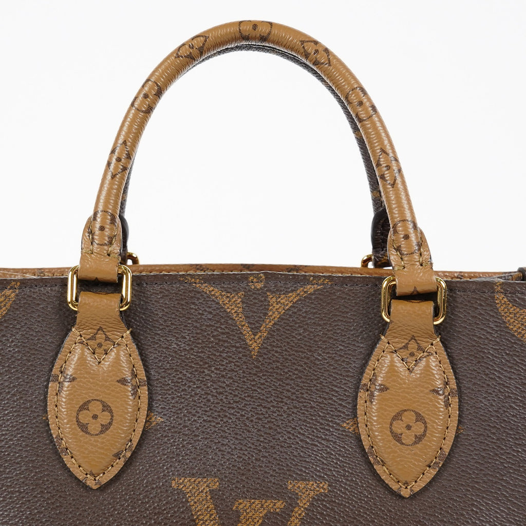 Louis Vuitton OnTheGo PM Monogram Reverse Canvas Tote M46373 Brown 07E0920130030